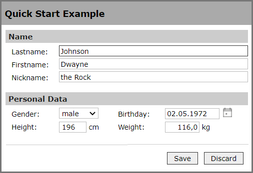 Form using MSO-Theme